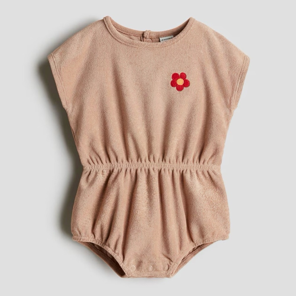 H&M Flower Terry Cloth Romper